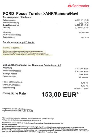 Fahrzeugabbildung Ford Focus Turnier Cool & Connect >AHK/KAM/PDC/NAVI<