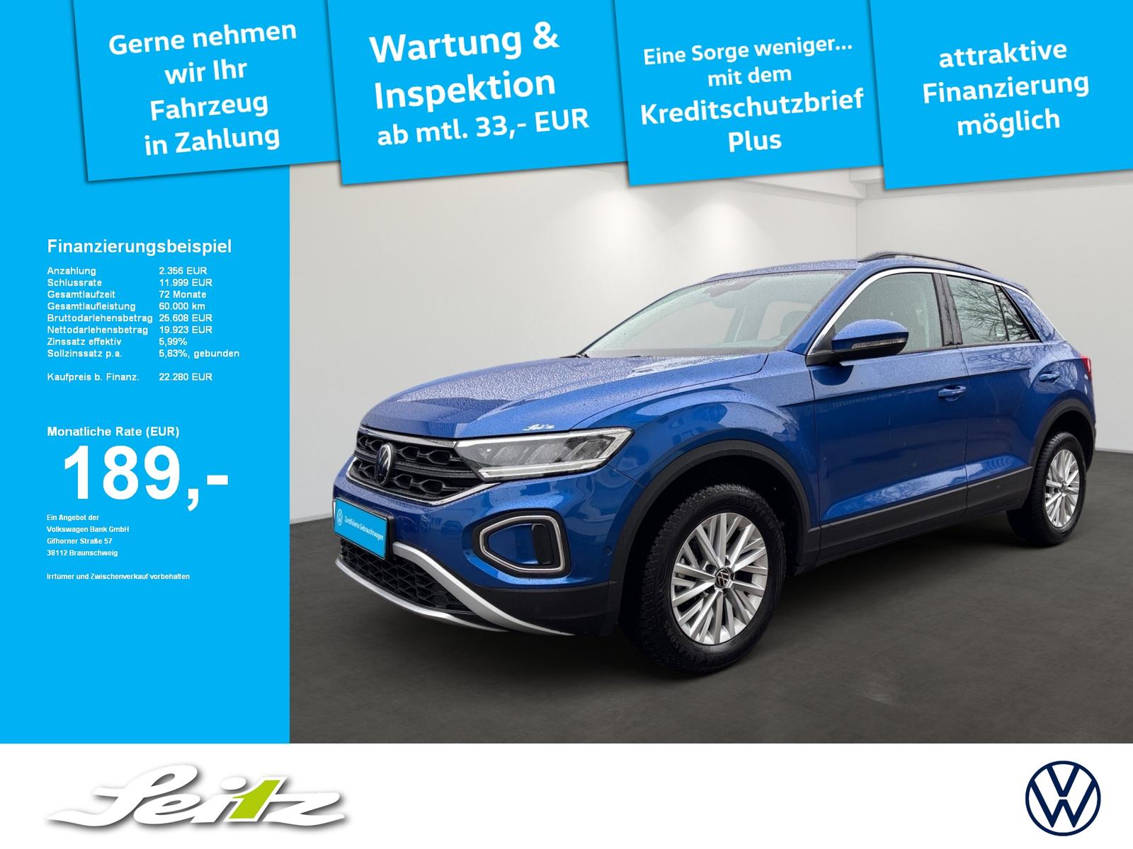 Volkswagen T-Roc 1.0 TSI Life *LED*KAMERA*NAVI*SITZH*