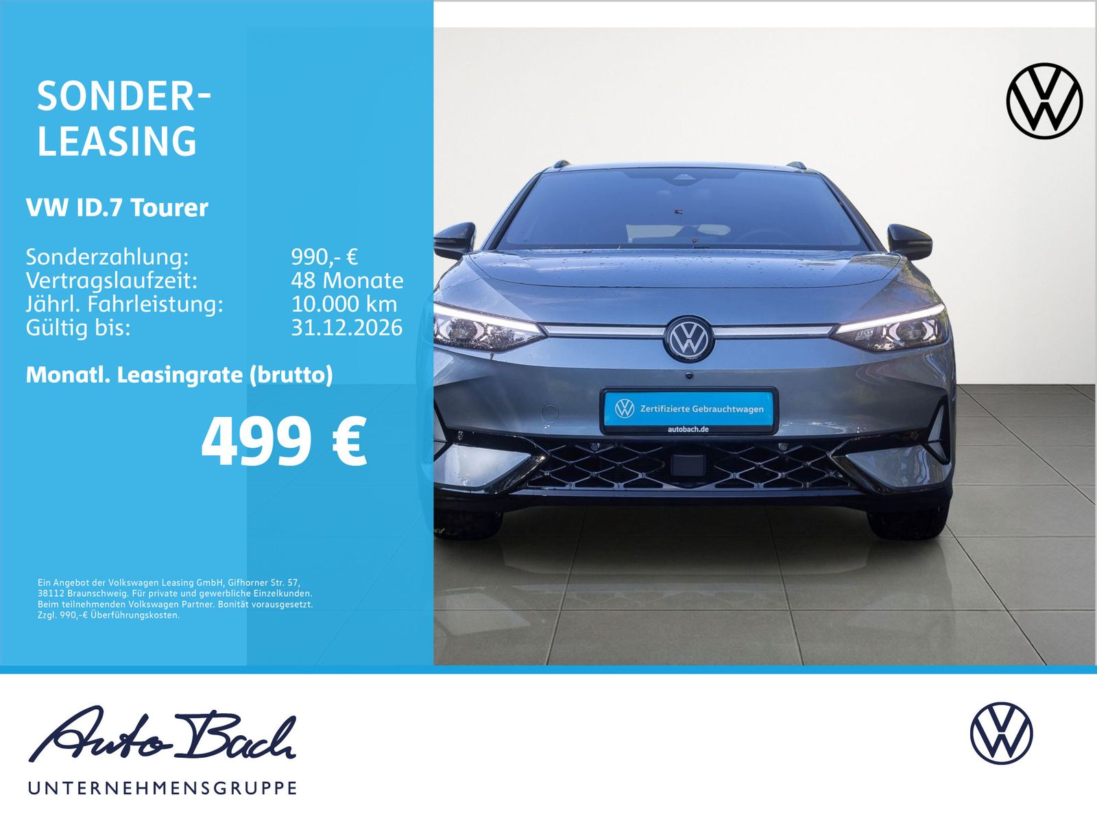 Volkswagen ID.7 Tourer GTX Navi Matrix HuD Panorama ACC AHK imagem 2