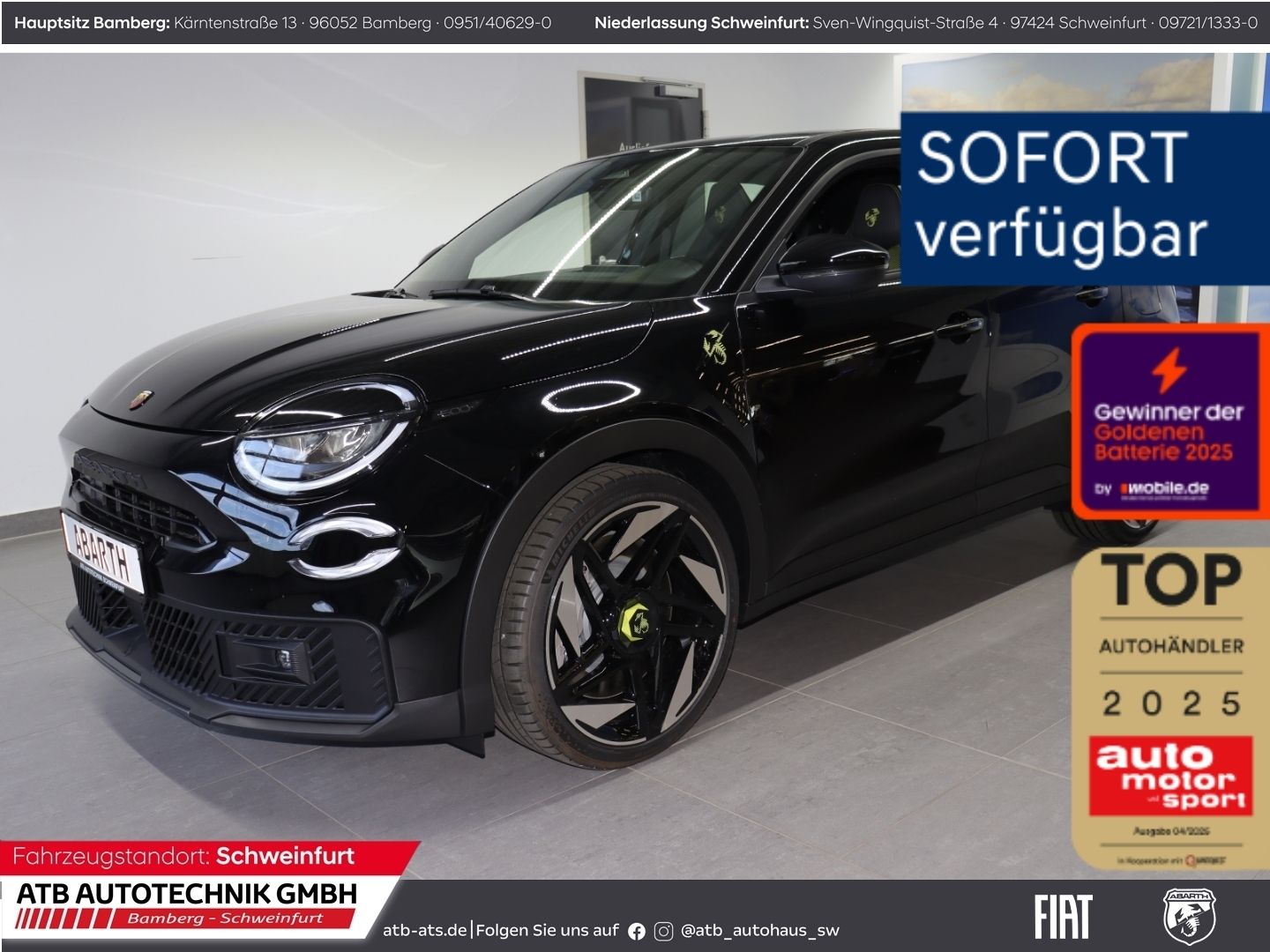 Abarth 600e Turismo Navi Digitales Cockpit Soundsystem 