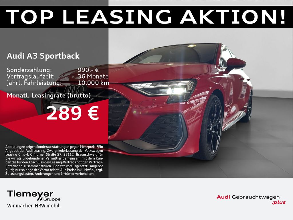 A3 Sportback 30 TFSI S LINE LM18 AHK PANO HuD SO