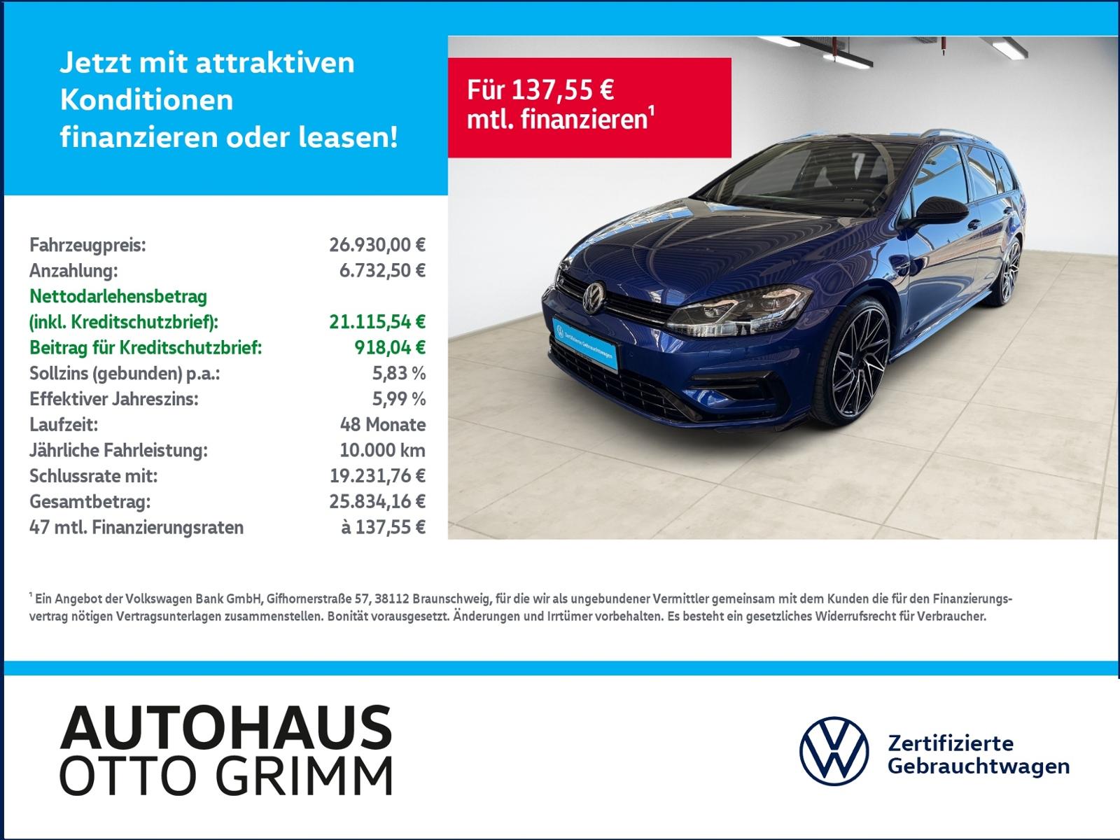 Volkswagen Golf VII Variant 2.0 TSI R 4Motion Pano Kamera