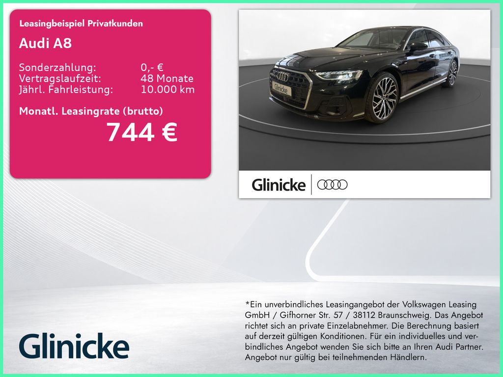 Audi A8 50 TDI qu. AHK Matrix LM 21" B&O 360° Leder A