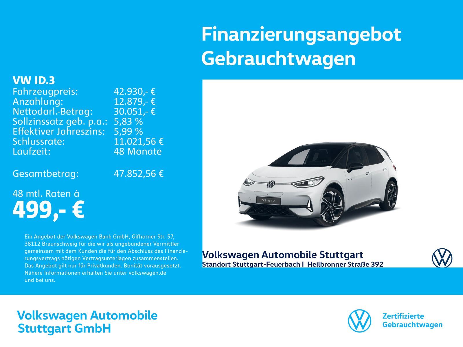Volkswagen ID.3 GTX electric DSG foto 1