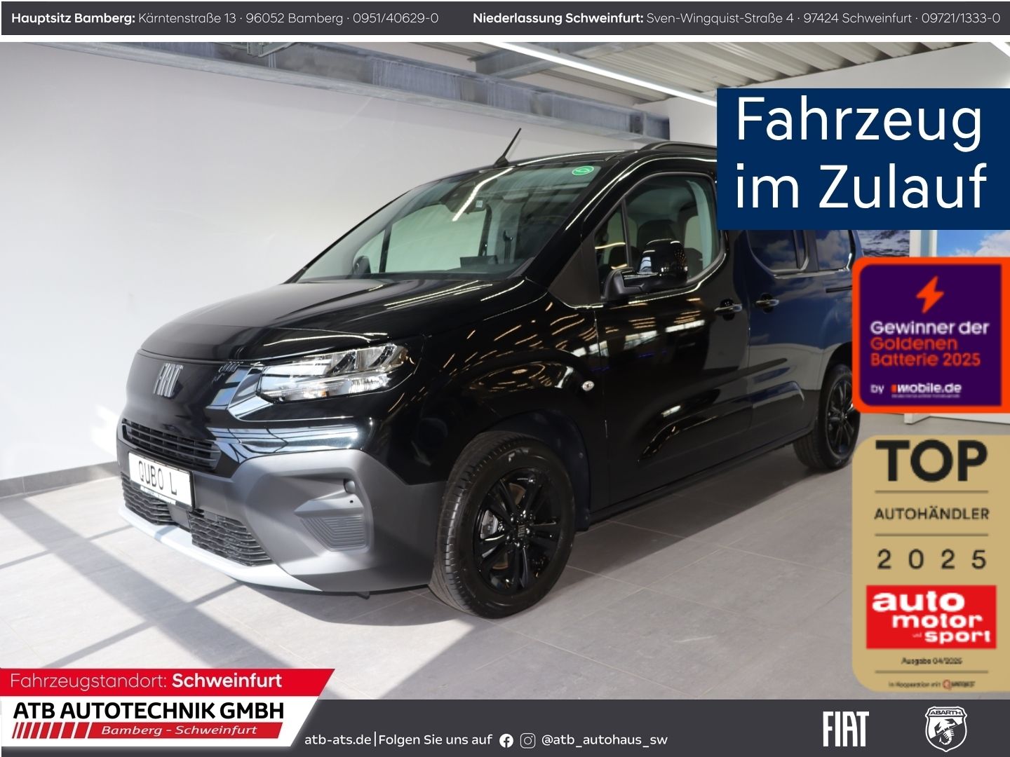 Fahrzeugabbildung Fiat Qubo -L 5-Sitzer ICON 50kWh 136PS Apple CarPlay