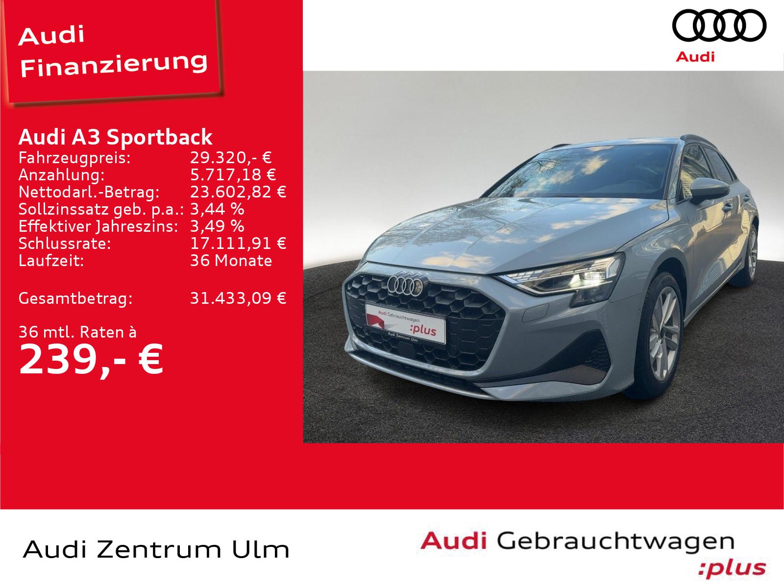 Audi A3 Sportback 30 TFSI ALU AHK LED NAVI RFK VIRT