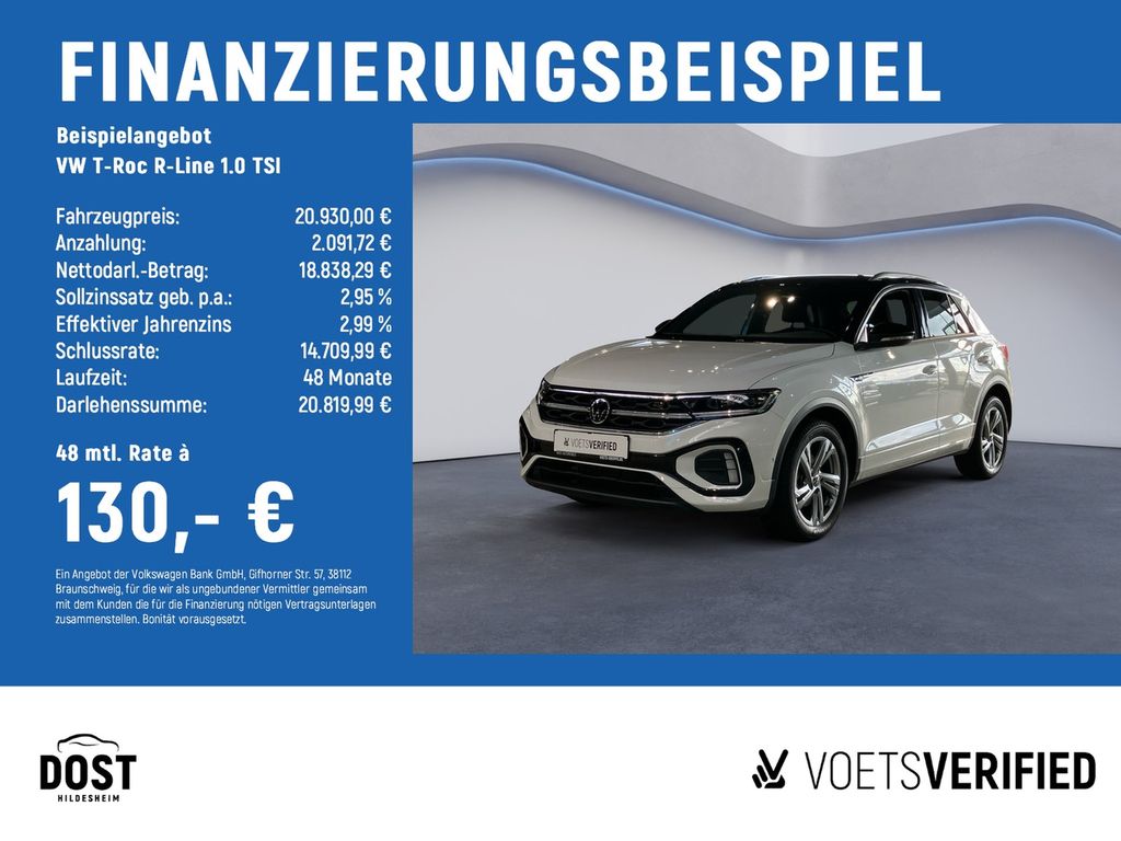 T-Roc R-Line 1.0 TSI RearView+ACC+App-Connect