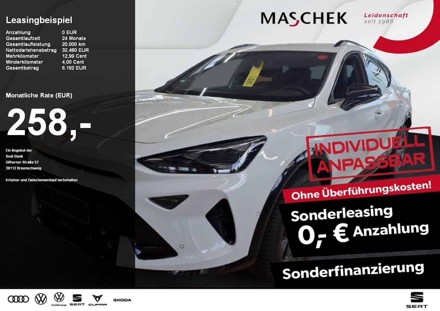 Cupra Formentor 1.5 eTSI DSG Navi Rear View Lenkh Sitz