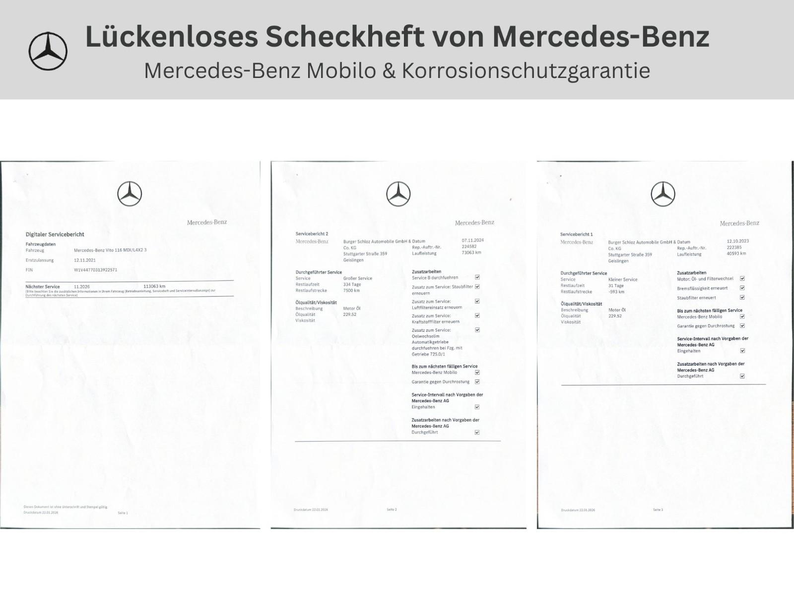 Mercedes-Benz Vito Mixto 116 CDI LANG 1.HAND*AUTOMATIK*PDC*SZH