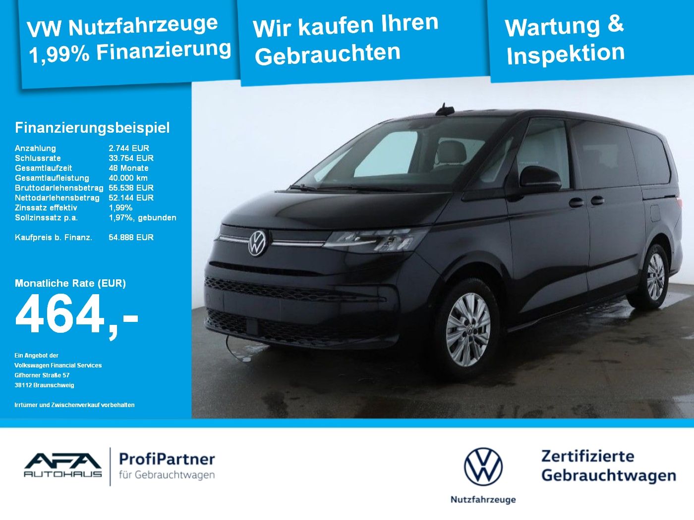 Volkswagen T7 Multivan 2.0 TDI lang LIFE DSG AHK*StHz*Navi