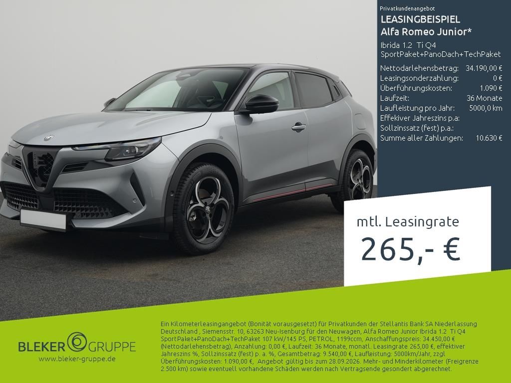 Alfa Romeo Junior Ibrida 1.2  Ti Q4 SportPaket+PanoDach+Te