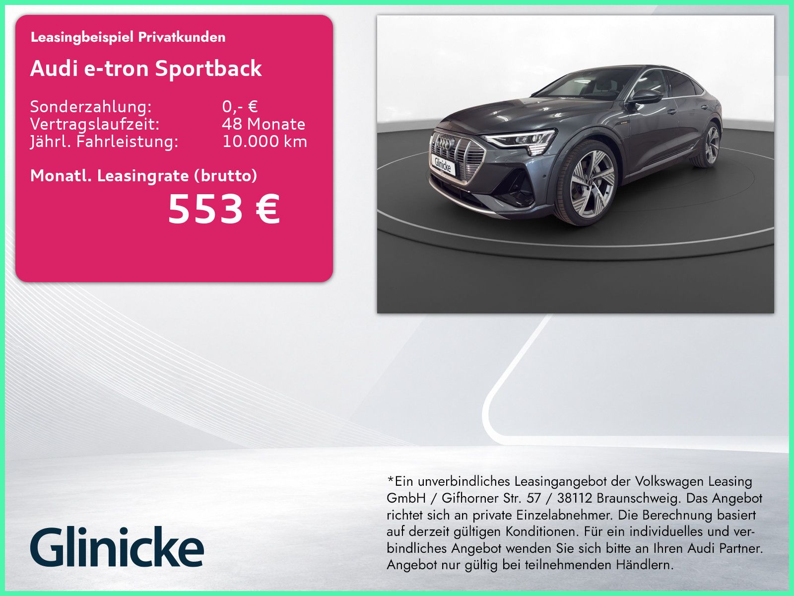 Audi e-tron Sportback 55 qu. S line AHK Pano Matrix L