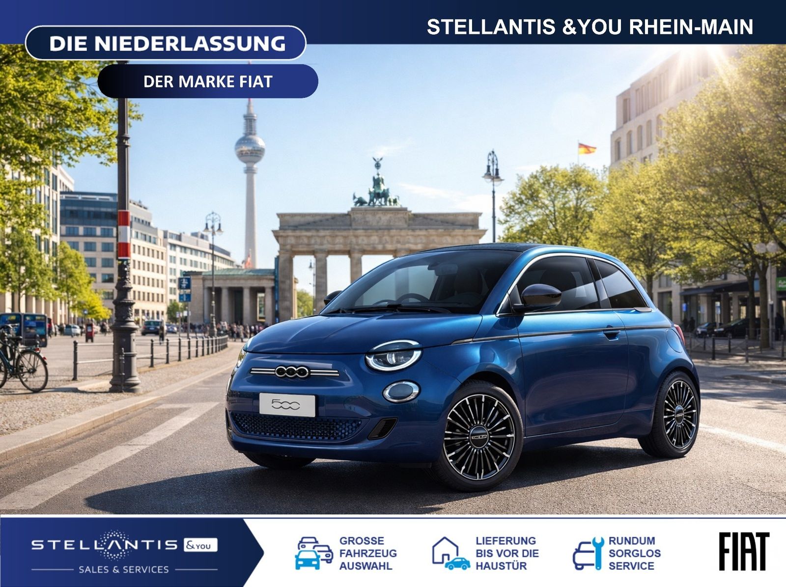 Fiat 500e Cabriolet La Prima Navi JBL ACC + TOP PLUS 