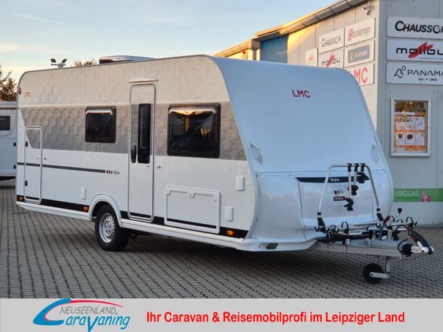 Neuseenland Caravaning Fahrzeugverkauf LMC Style 490K *Dachklima*Etagenbetten*Fahrradträger