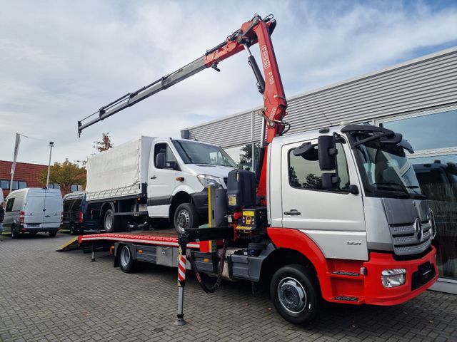 Mercedes-Benz Atego 1221 L /Kran/Funk/4Punkt/Rampe/Mulde/2xAHK