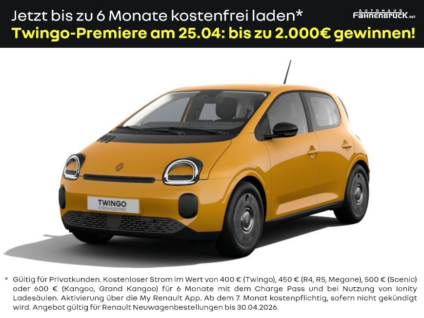 Renault Twingo E-TECH Evolution 80 Urban Range Bestellun