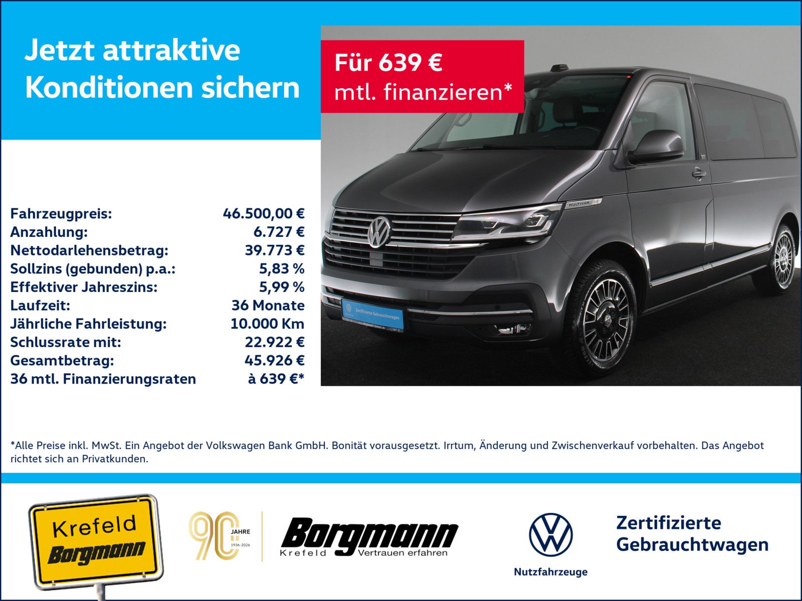 Volkswagen T6.1 Multivan Generation Six TDI 4M AHK 7-SITZER