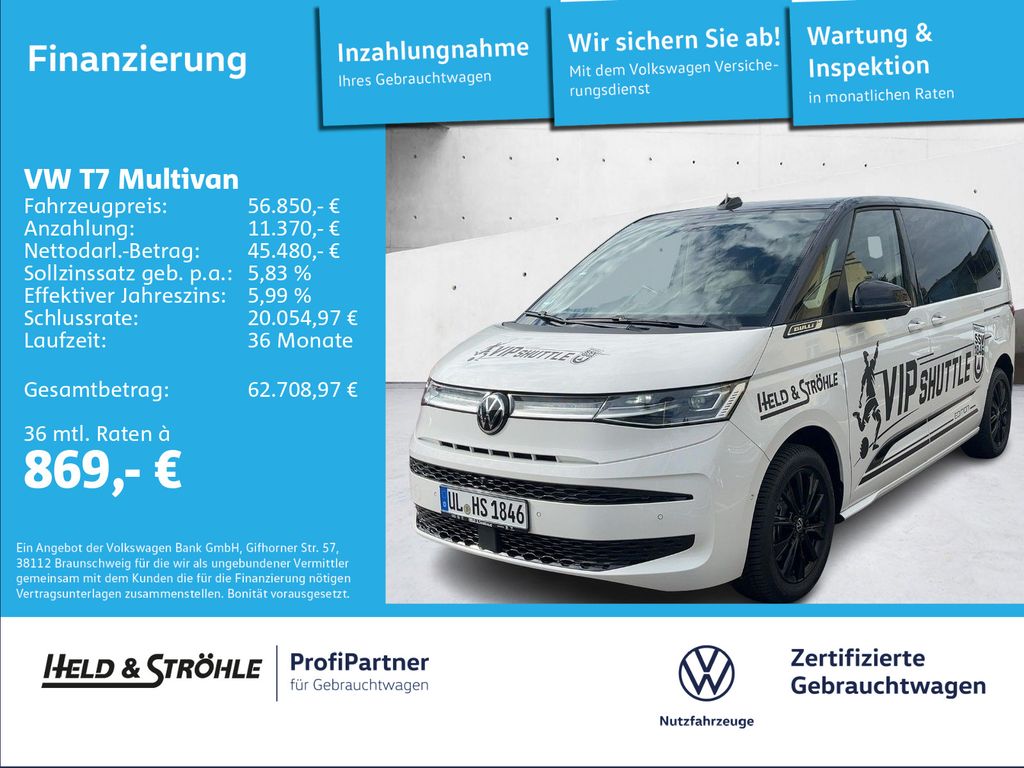 Volkswagen T7 Multivan Edition KÜ 2.0 TDI DSG 18 AHK PANO S