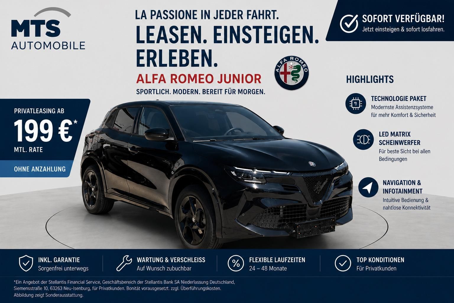 Alfa Romeo Junior Ibrida Ti 145PS *Tech.Paket*SOFORT