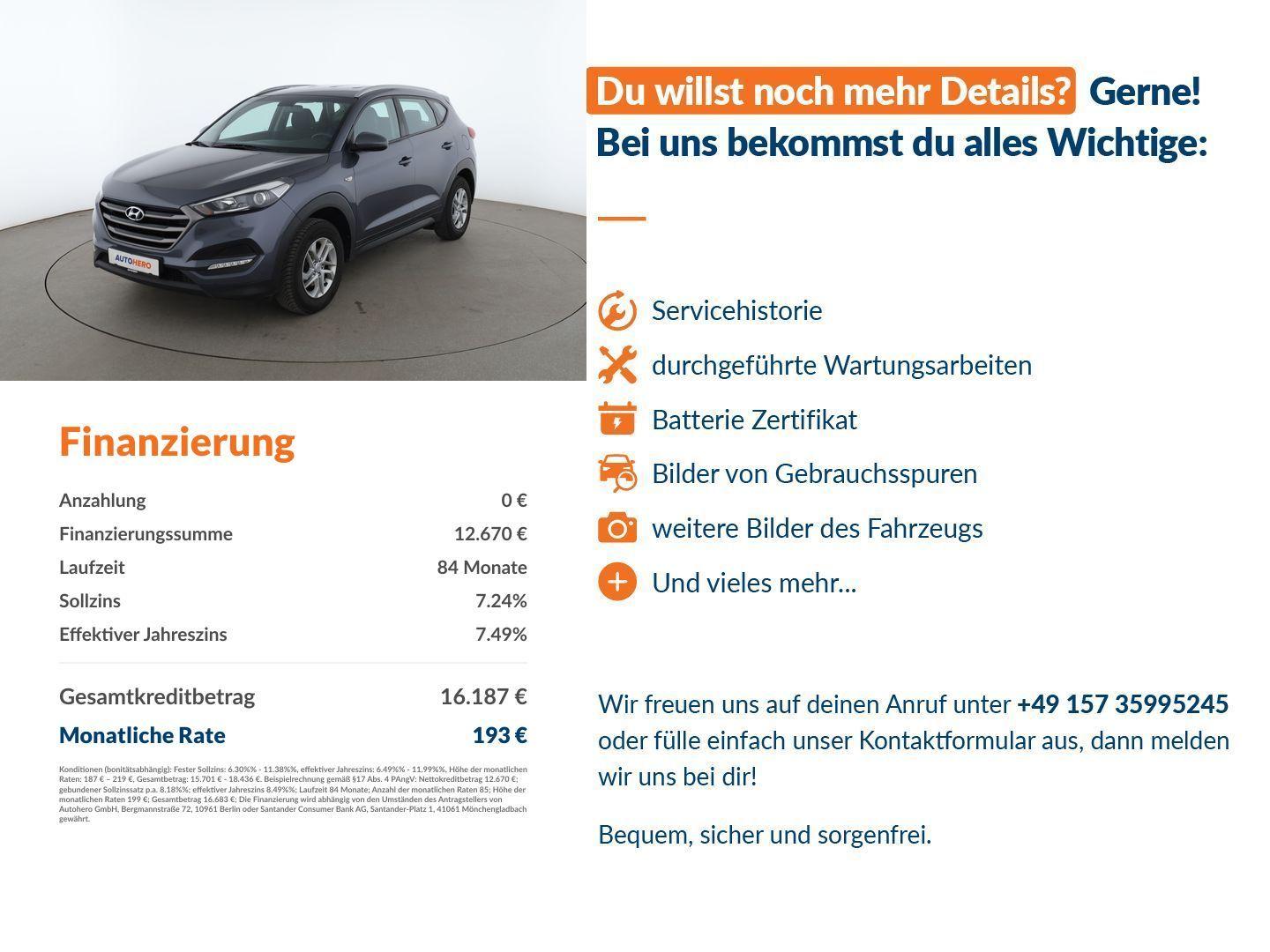 Hyundai Tucson 1.6 Classic blue 2WD *NAVI*TEMPO*CAM*PDC*