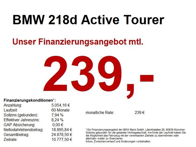 BMW 218d Active Tourer M Sport Navi.LED.HuD.360°