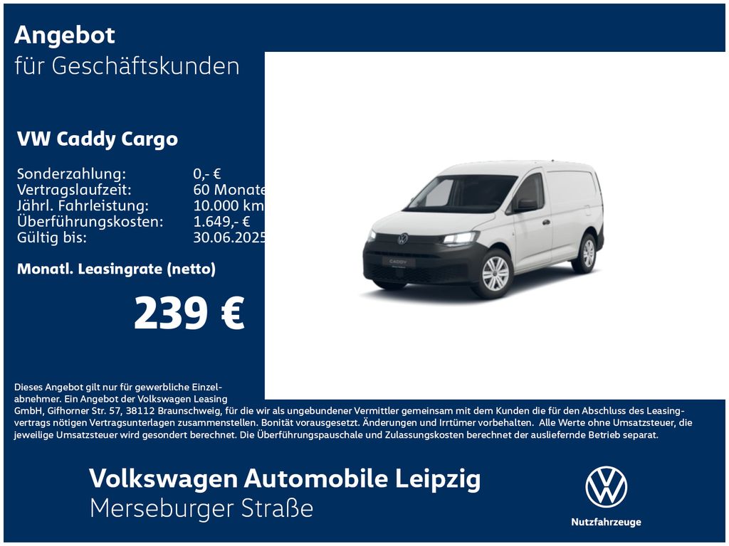 Volkswagen Caddy Maxi Cargo 2.0 l TDI 75 kW GJR*KLIMA*PDC
