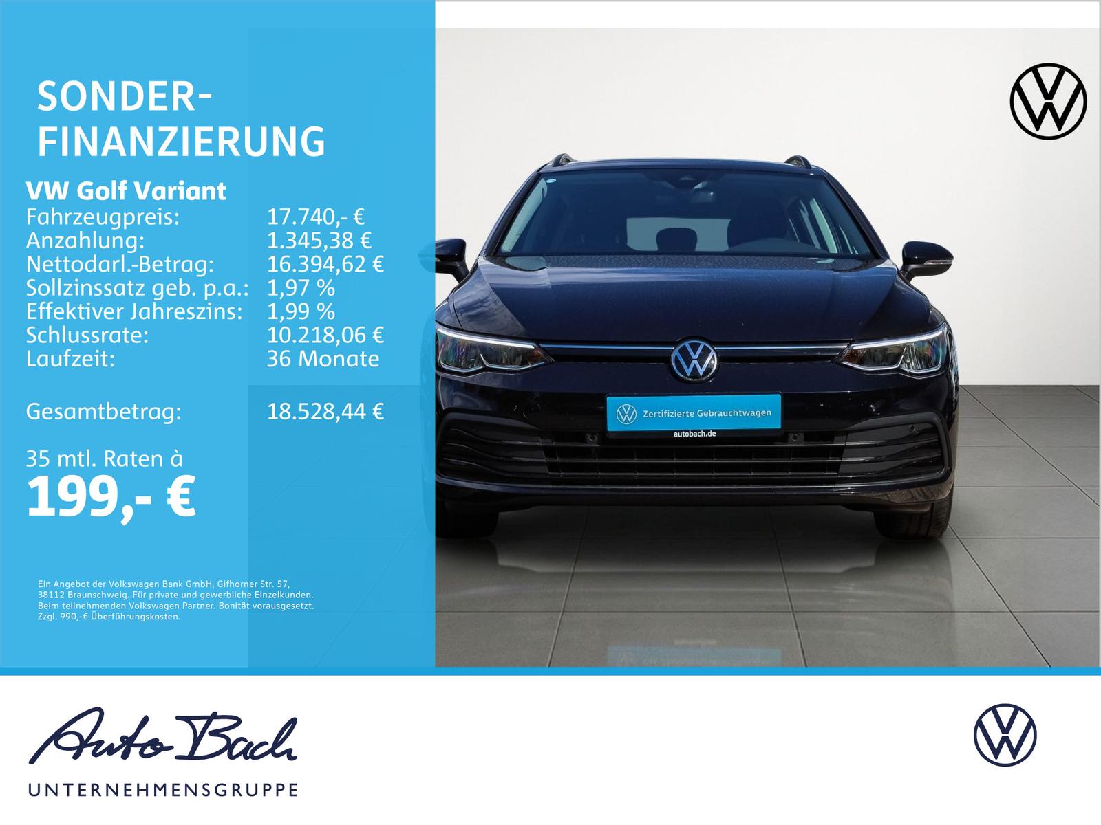 Volkswagen Golf VIII Variant 1.0 TSI Life, Navi, LED, App-C, миниатюра 26