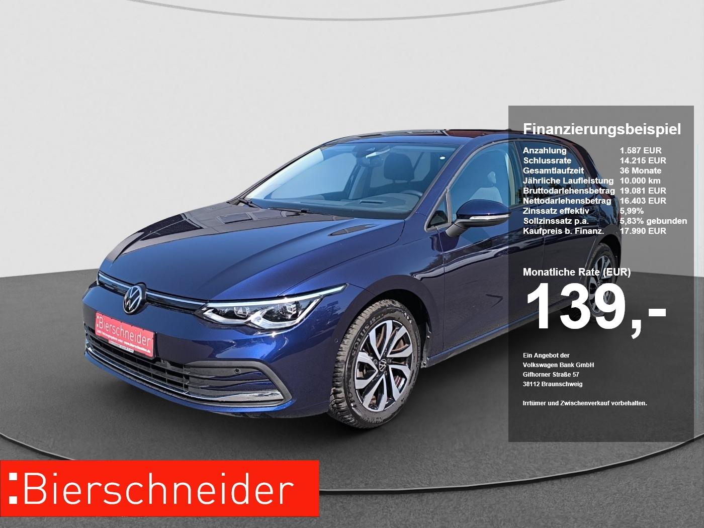 Volkswagen Golf VIII Lim. 1.5 TSI Active NAVI STANDH HEAD U
