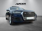 Audi SQ7 | 7-Sitzer | Pano | AHK | Vollleder | Kam - blaue Audi SQ7