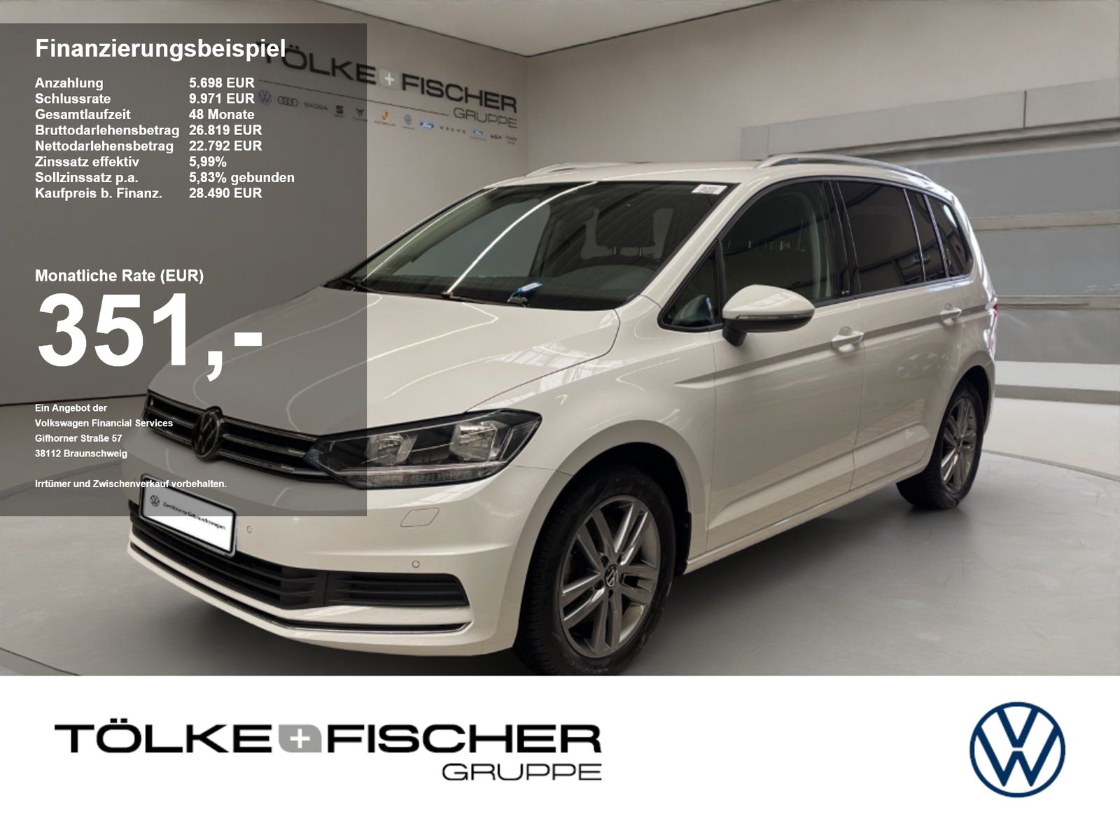 Volkswagen Touran BMT 1.5 TSI Comfortline ACC AHK AUT Kam.