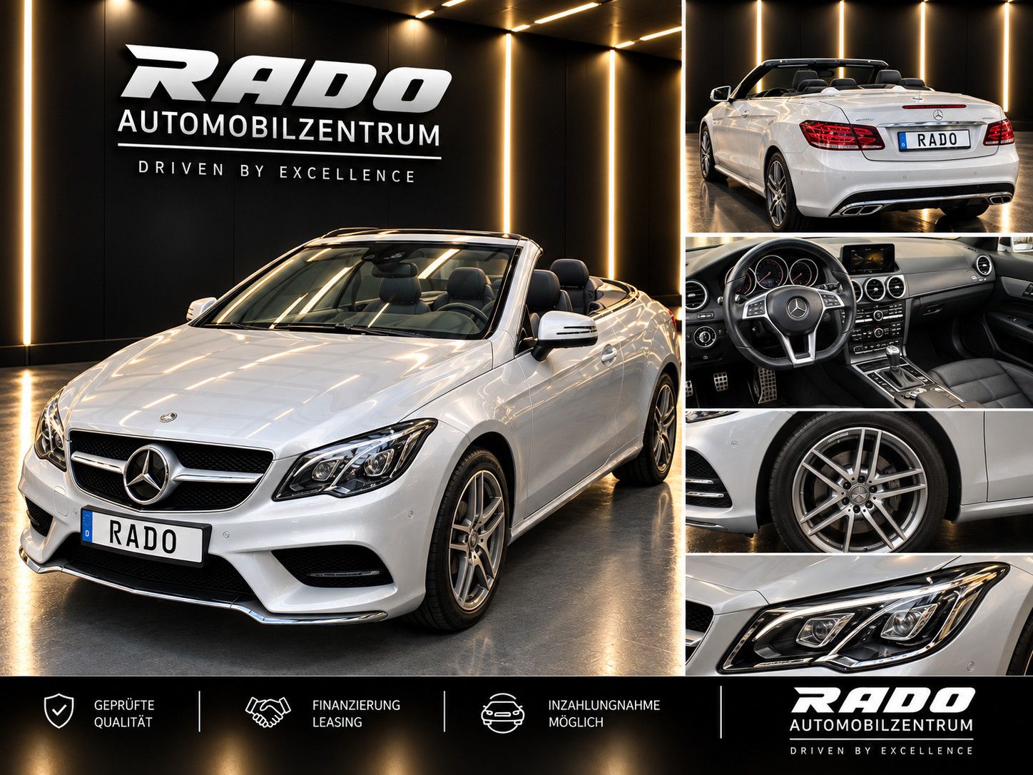 Mercedes-Benz E 220 Cabrio AMG 7G-Tron. LED ILS Airscarf