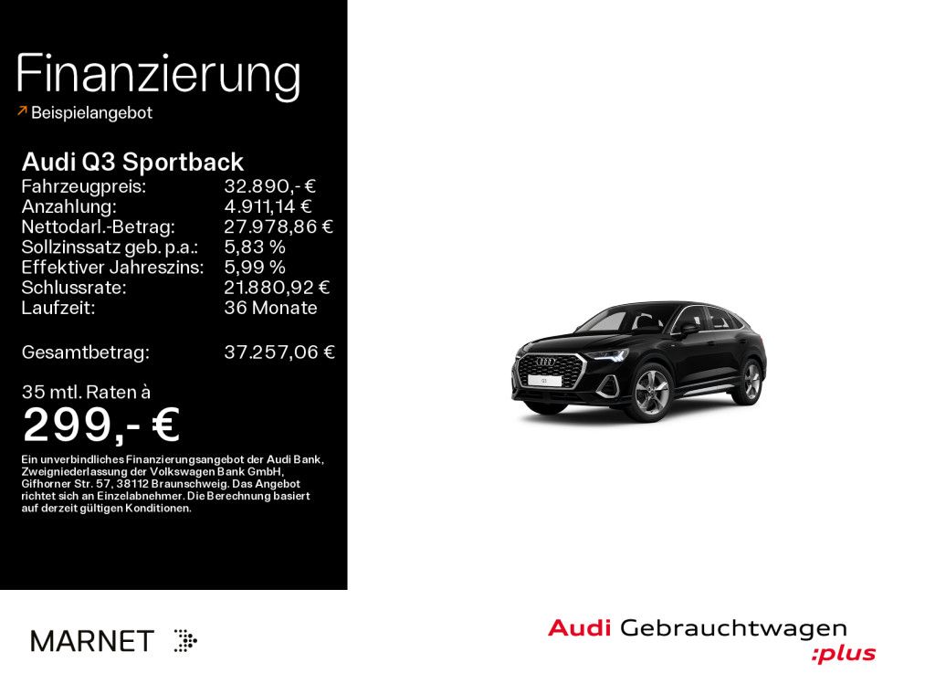 Audi Q3 Sportback S line 35 TFSI*LED*Einparkhilfe*Tem foto 1