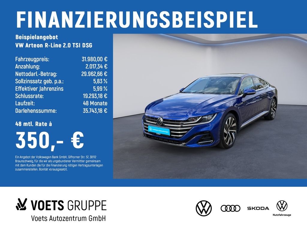 Volkswagen Arteon R-Line 2.0 TSI DSG AreaView+PANO+ACC+LED