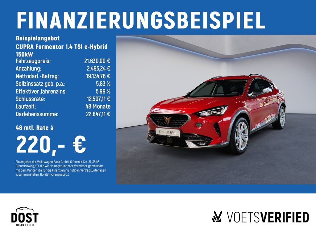Abbildung Leasingangebot Cupra Formentor 1.4 TSI e-Hybrid 150kW AHK+NAVI+ACC