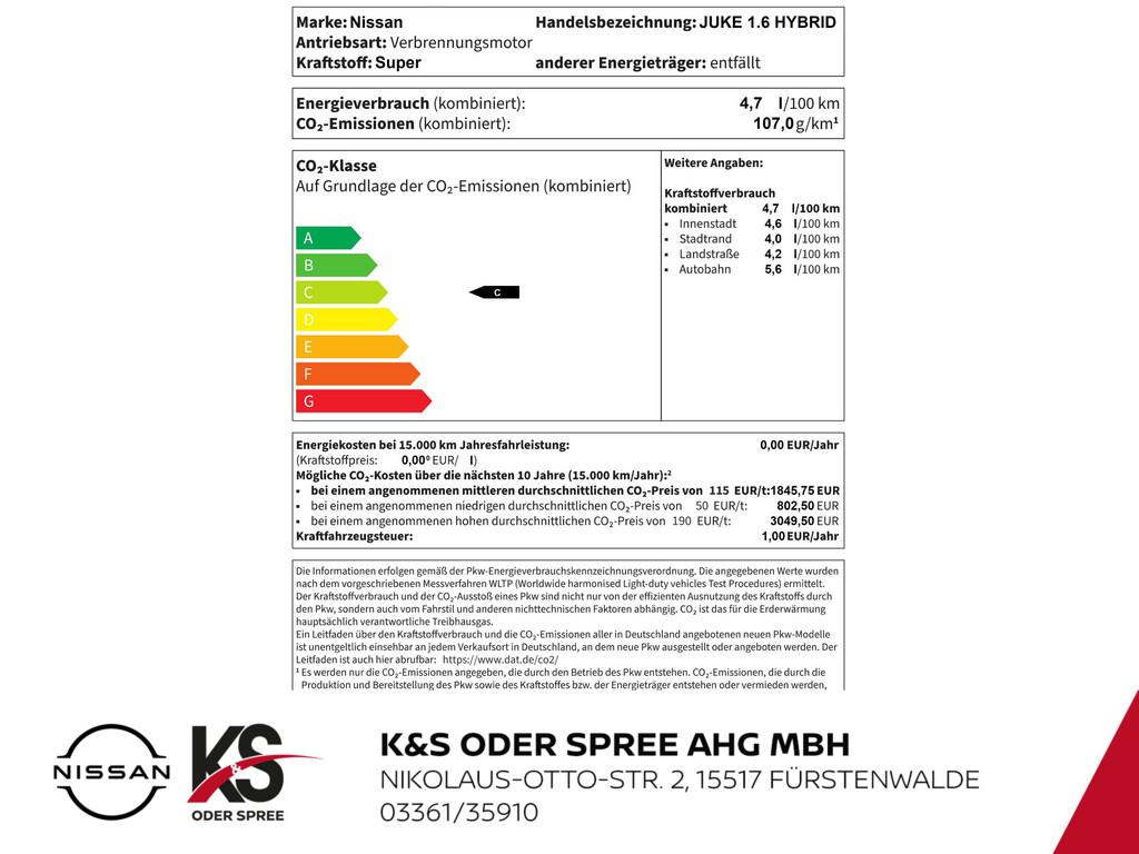 Nissan JUKE 1.6 HYBRID 143 PS 4AMT N-CONNECTA Winter II