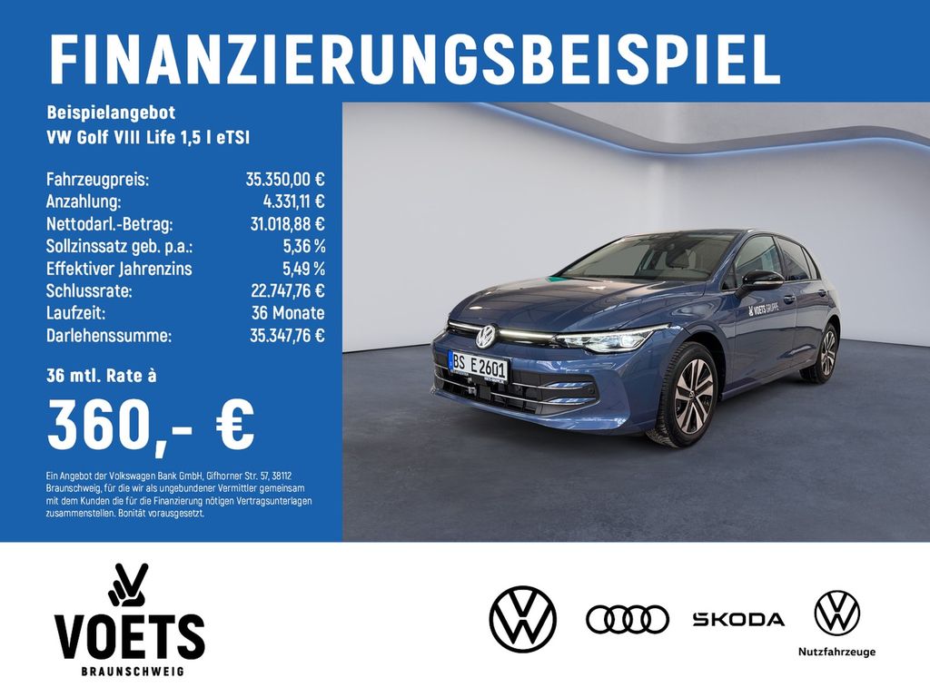 Golf VIII Life 1,5 l eTSI KEYLESS+FRONTASSIST