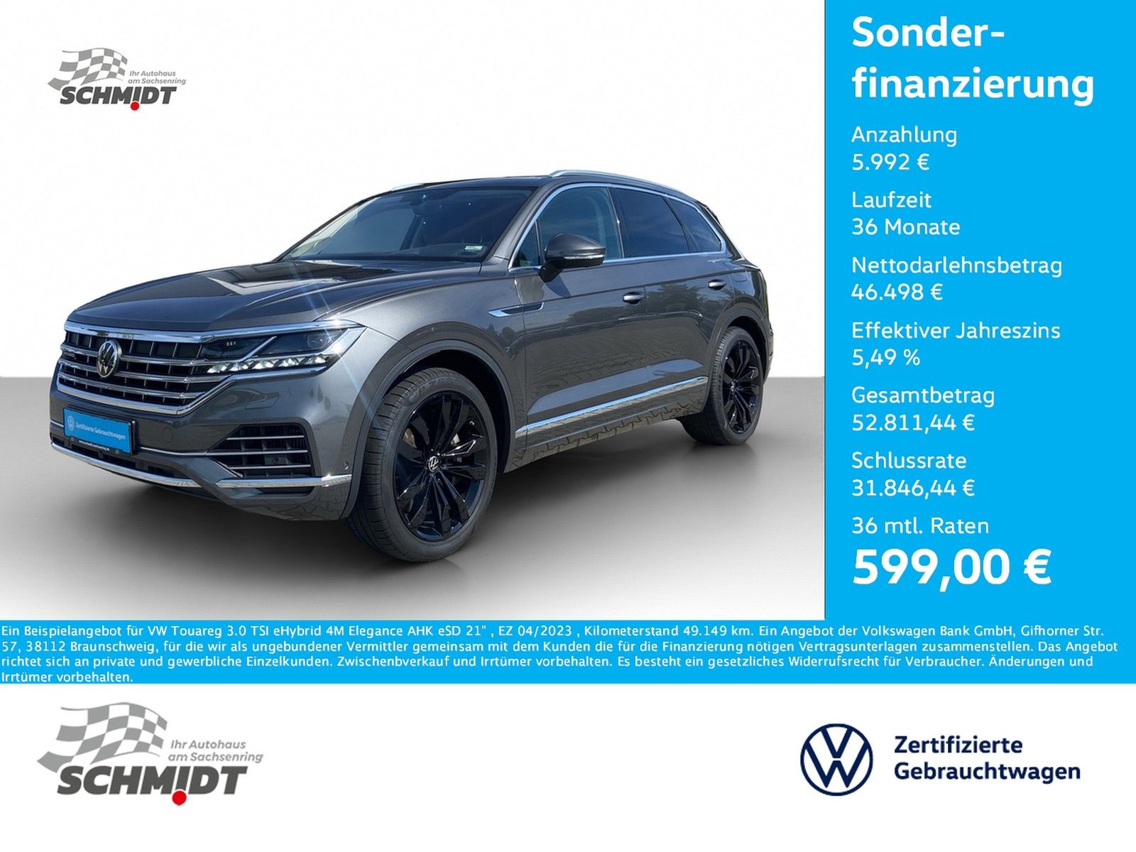 VW Touareg 3.0 TSI eHybrid 4M Elegance AHK eSD 21"