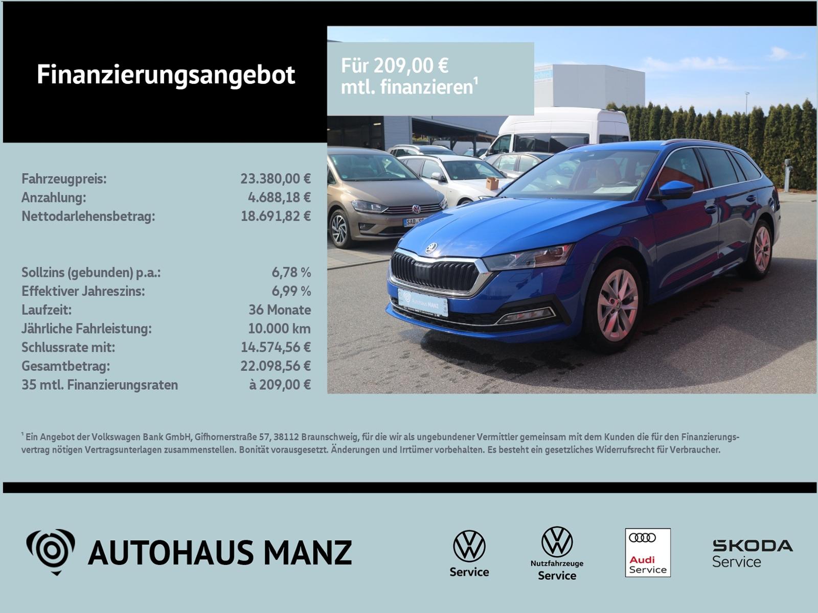 Skoda Octavia Combi 2.0 TDI Style KLIMA LED ALU