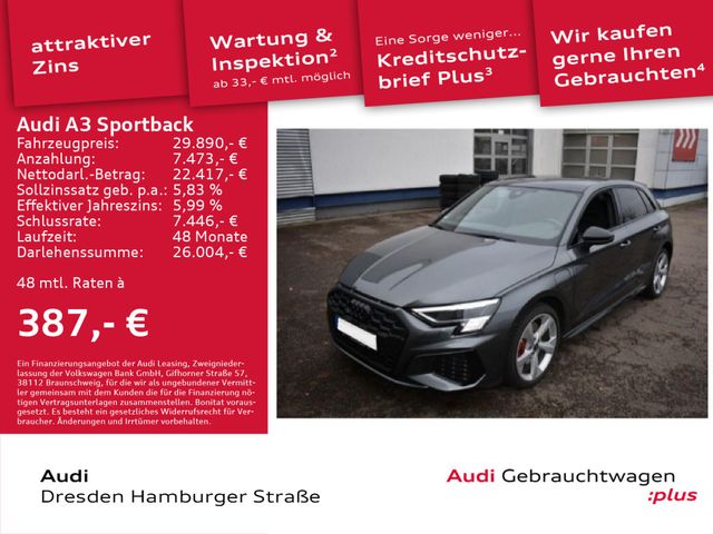 Audi A3 Sportback 45TFSI e S line Matrix Panorama Nav