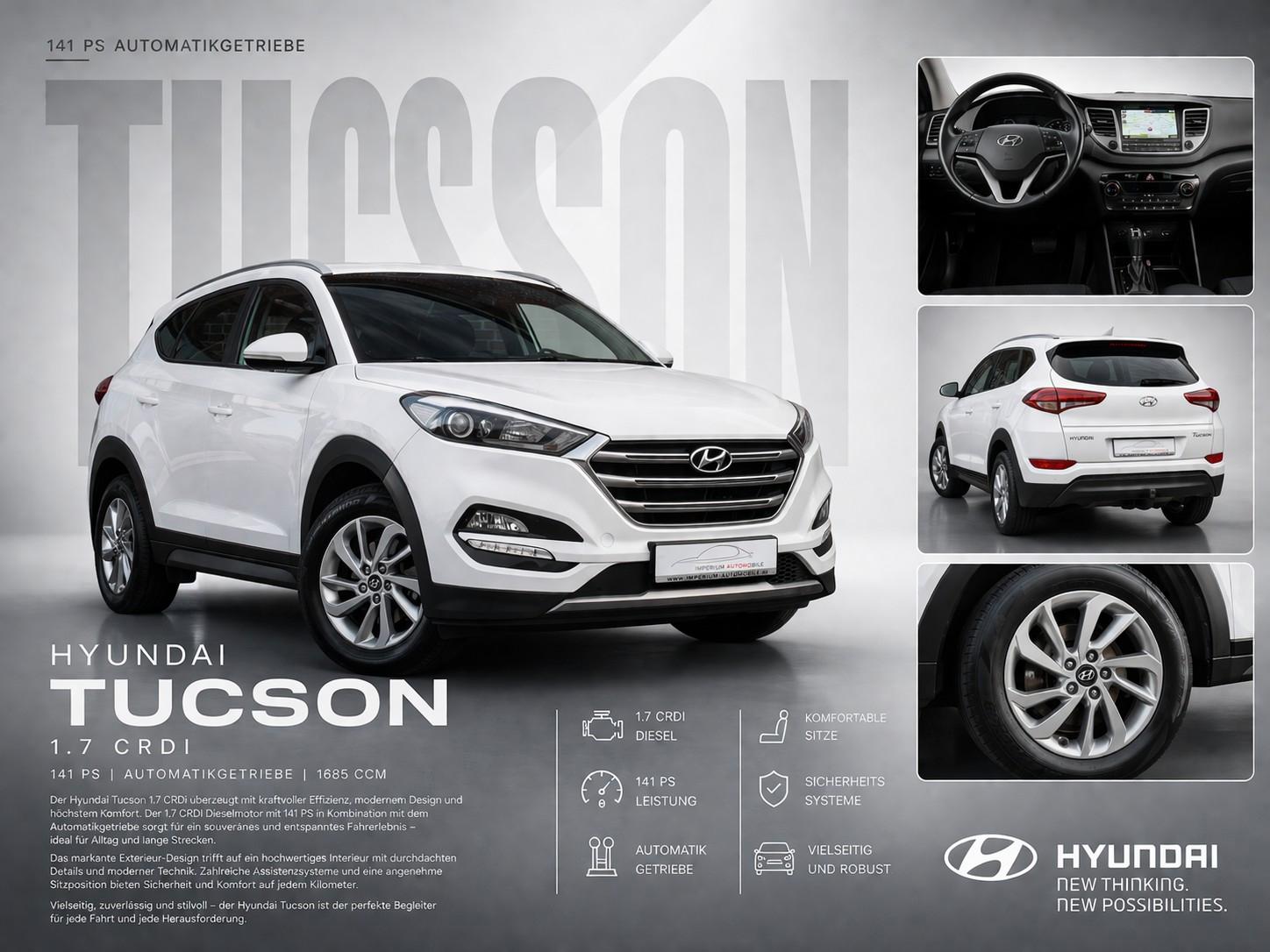 Hyundai Tucson 1.7 CRDi *KLIM*SHZ*TEMP*NAVI*CAM*TW*AHK*
