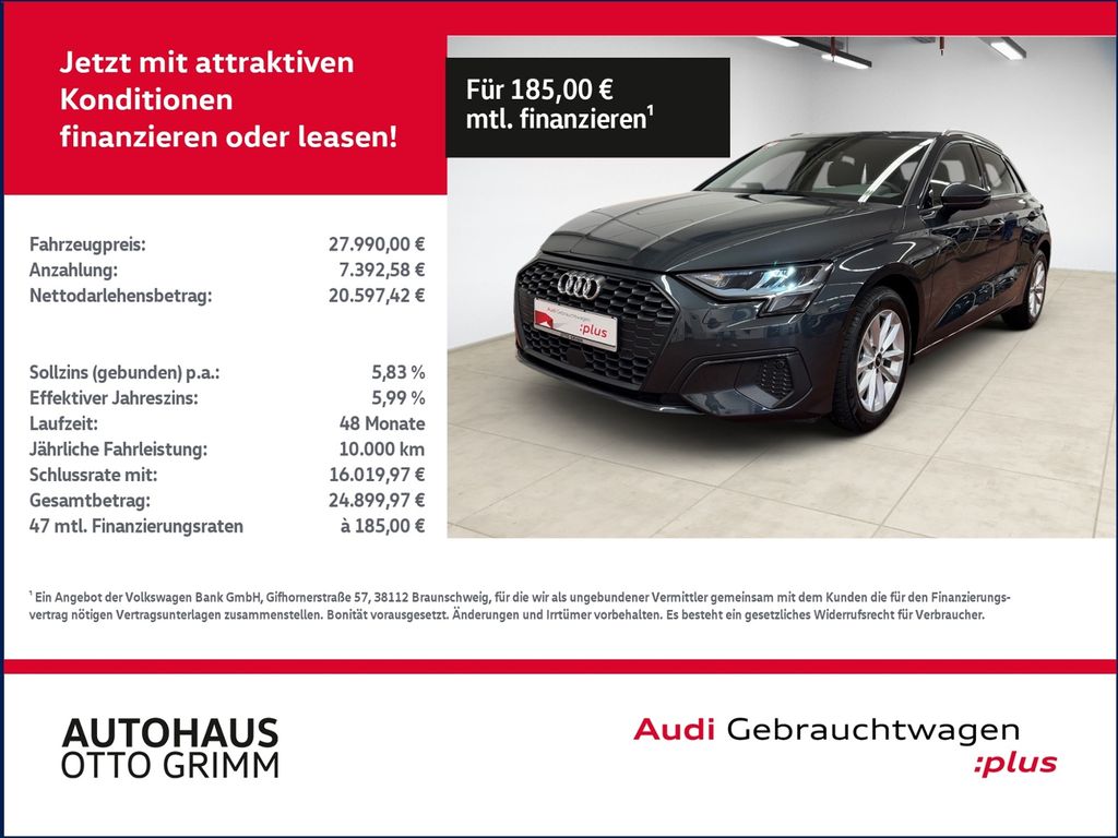 Audi A3 Sportback 30 TFSI basis KLIMA NAVI ALU