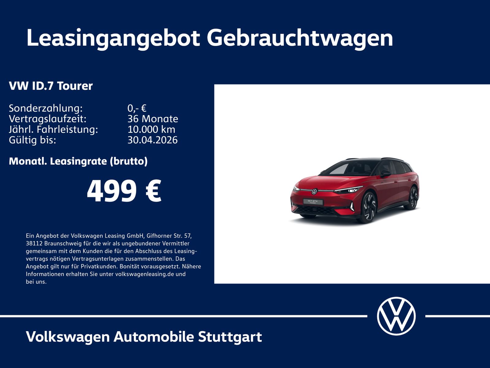 Volkswagen ID.7 Tourer GTX Navi Kamera AHK ACC LED SHZ