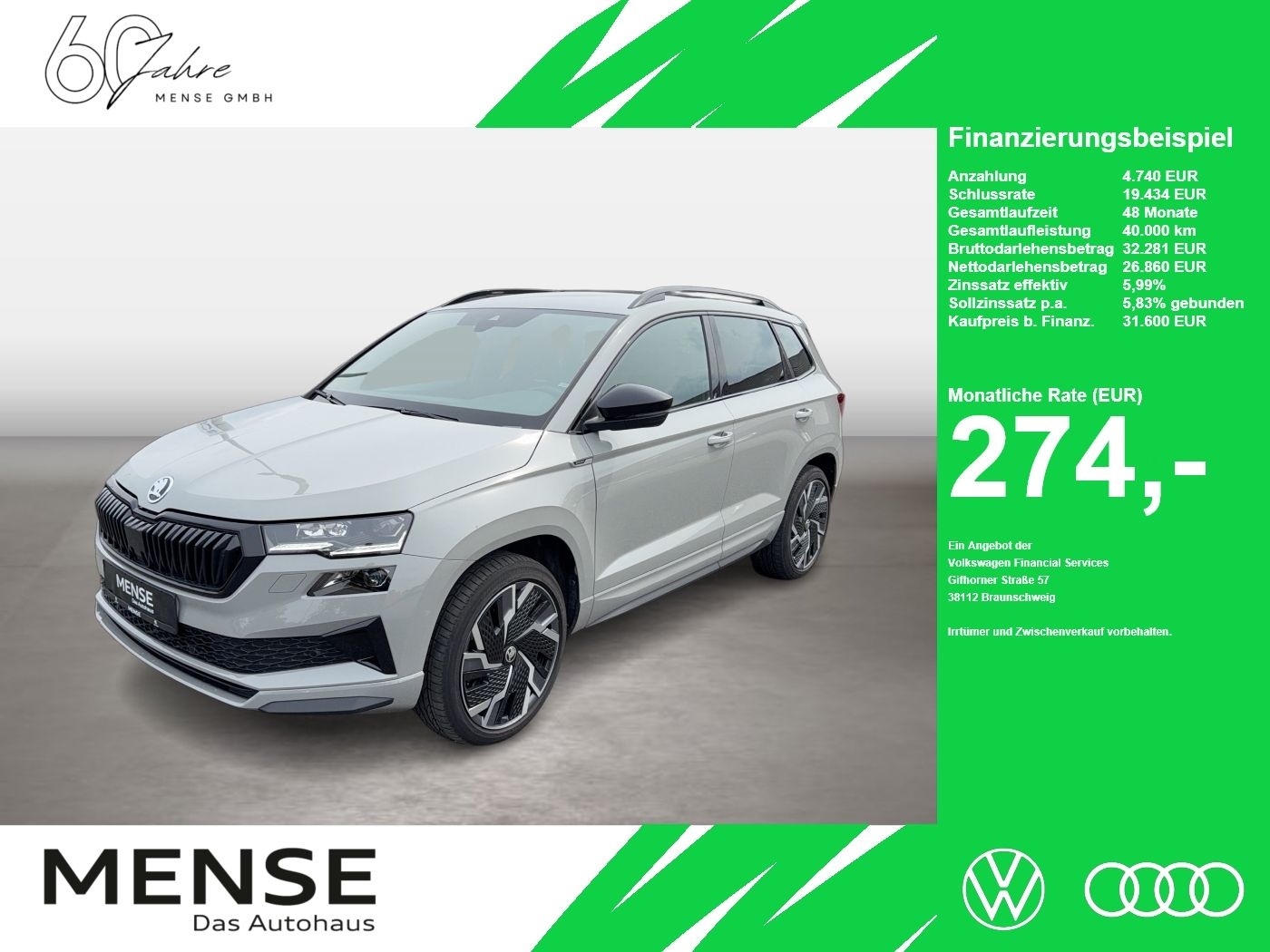 Skoda Karoq Sportline 2.0l TSI 140kW 7-Gang-DSG 4x4 Ma