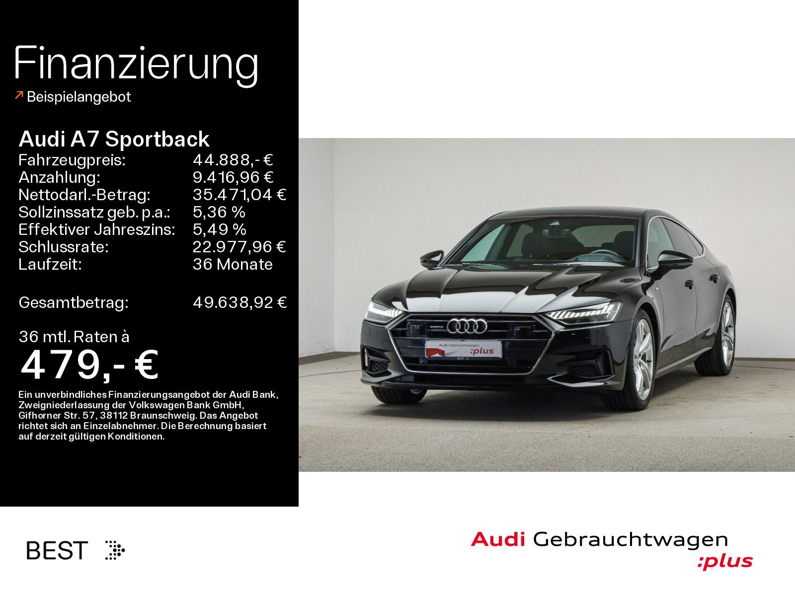 AUDI A7 Sportback 40 TDI S line, Matrix, HUD, Tour