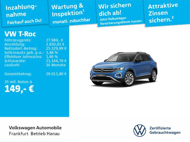 Volkswagen T-ROC 1.5 TSI DSG Style Navi Sprachbedienung Rüc