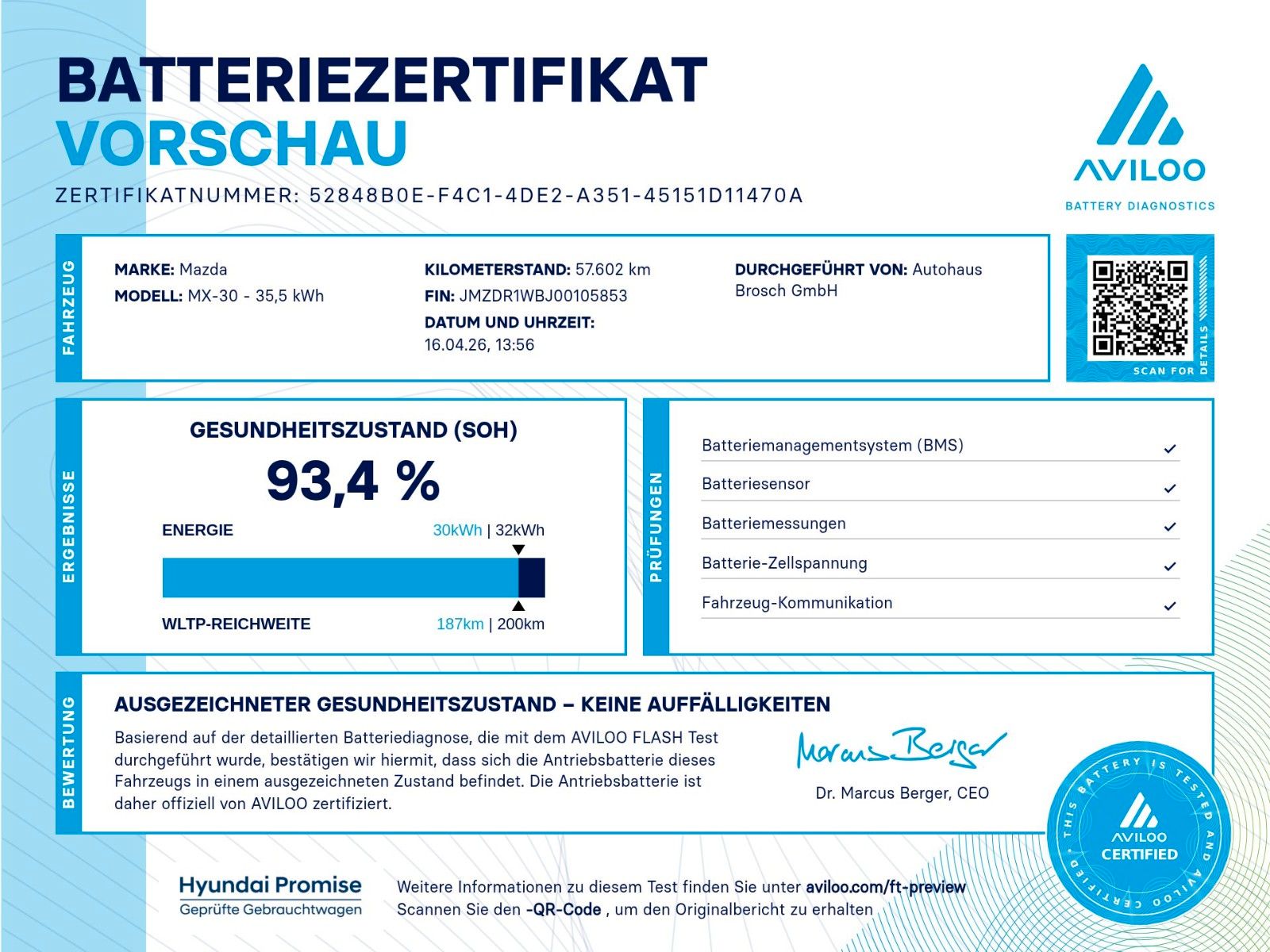 Fahrzeugabbildung Mazda MX-30 35kWh FIRST EDITION MATRIX+HEADUP+NAVI+SHZ