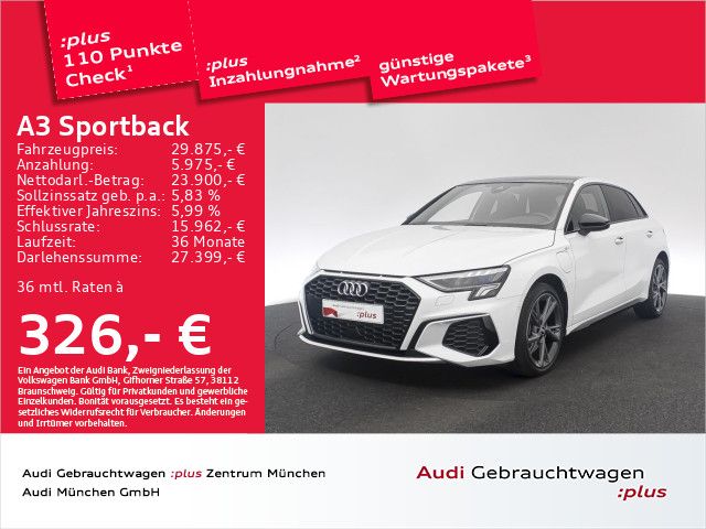 Audi A3 Sportback 40 TFSI e S tronic S line Ext. Pano