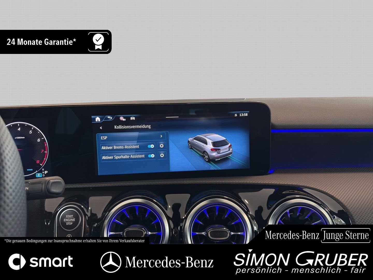 Fahrzeugabbildung Mercedes-Benz A 200 AMG Adv+ Ambi KeyGo MBeam Distronic Kamera