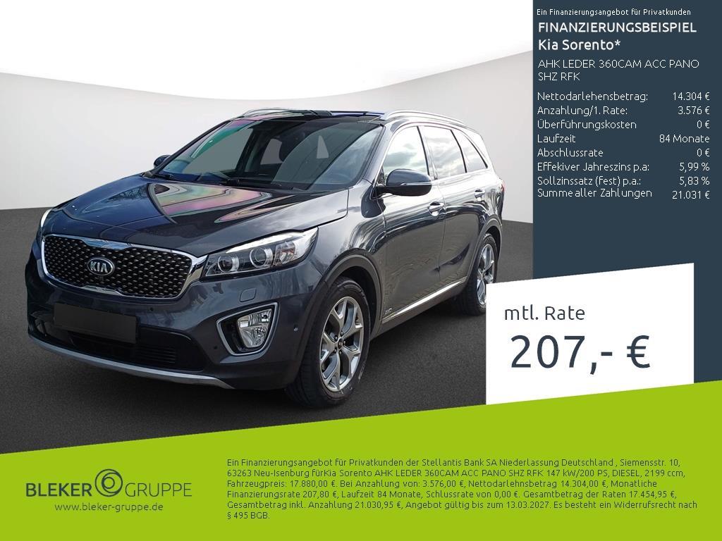 Kia Sorento AHK LEDER 360CAM ACC PANO SHZ RFK