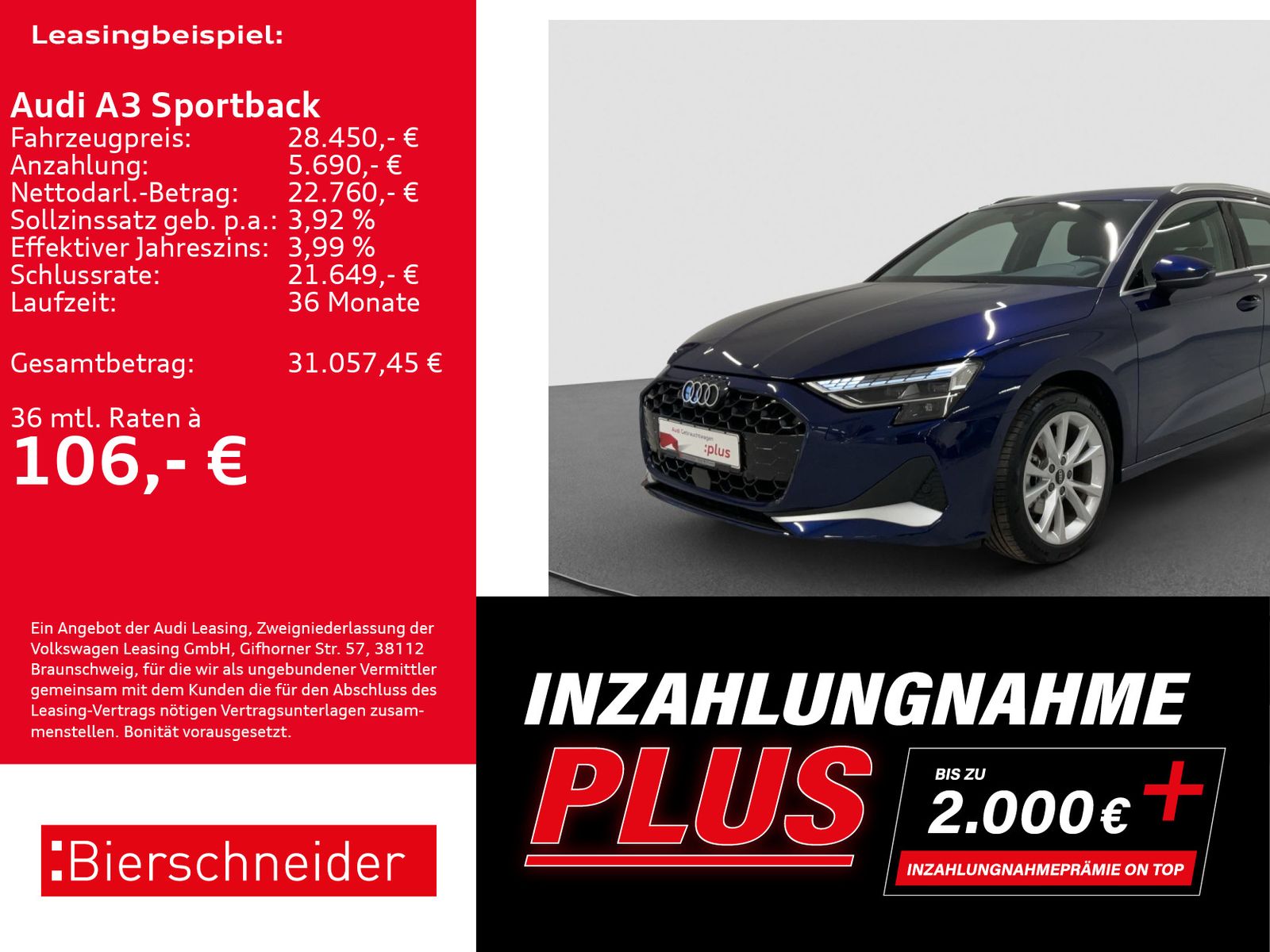 Audi A3 Sportback 30 TFSI advanced 17 LED ACC CAM NAV imagem 2